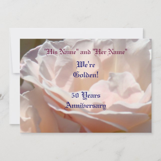 Anniversary Invitations 50 Year Anniversary Party (Front)