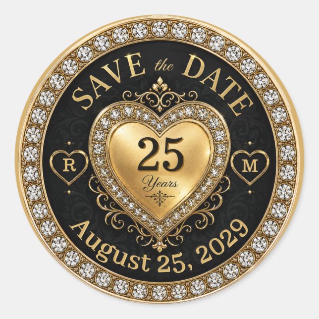 Anniversary Monogram Gold Seal (Front)
