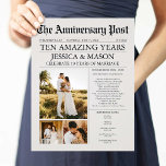 Anniversary Newspaper Gift Vow Renewal Program Flyer<br><div class="desc">Looking for a unique gift for your spouse? Or need a unique program for your vow renewal ceremony? This unique anniversary newspaper program is perfect! Easily edit the photos, wording, placement of boxes/lines to create a unique program. *Please note that the word search is not editable and some of the...</div>