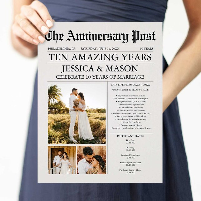 Anniversary Newspaper Gift Vow Renewal Program Flyer (Creator Uploaded)