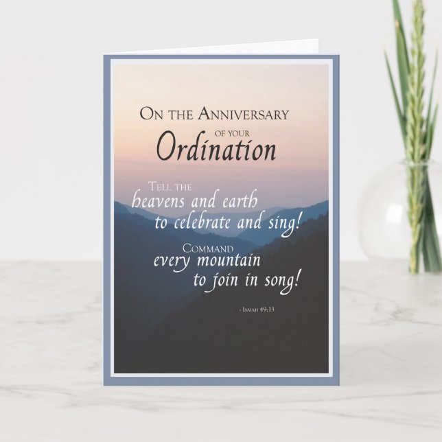 Anniversary of Ordination Card (Front)