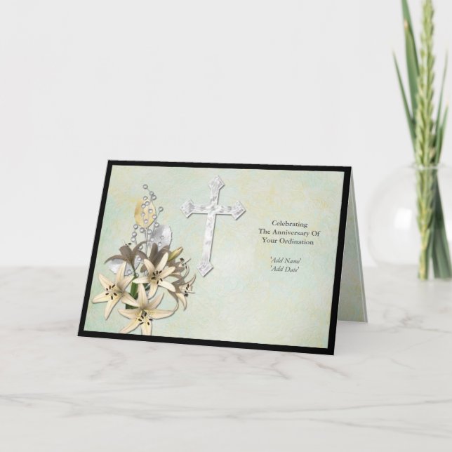 Anniversary of Ordination Card Personalized (Front)