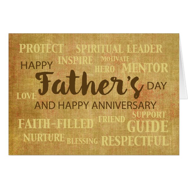 Anniversary on Father's Day Religious Qualities (Front Horizontal)