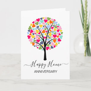 Anniversary on your new home real estate agent car card