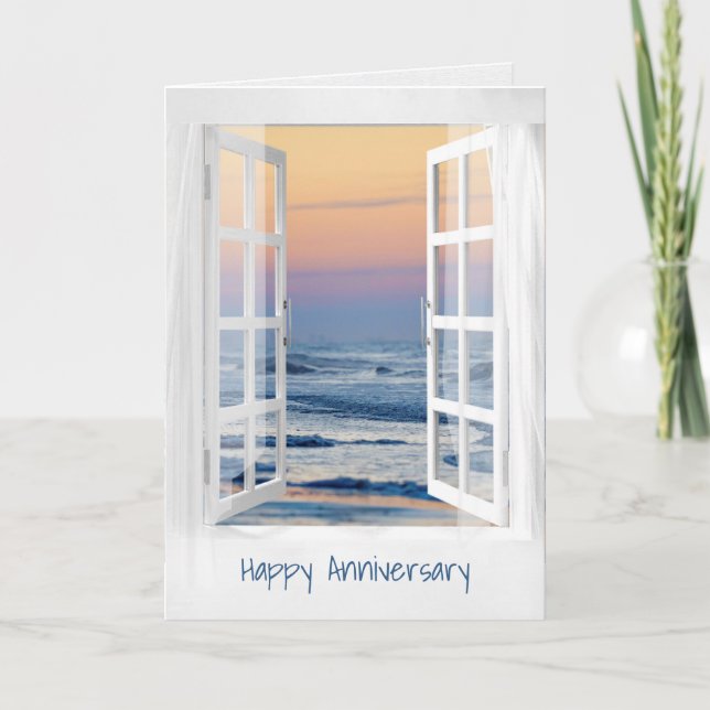 Anniversary Open Ocean Window Card (Front)