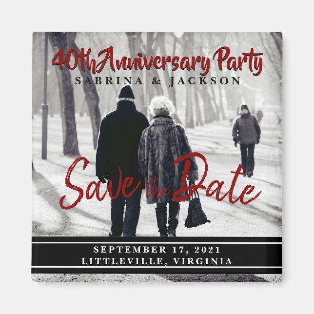 Anniversary or Any Event Party  - Save the Date Magnet (Front)
