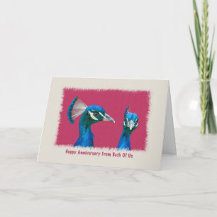 Anniversary, Pair of Peacocks Card
