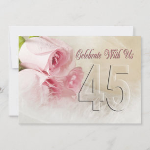 Anniversary party invitation for 45 years