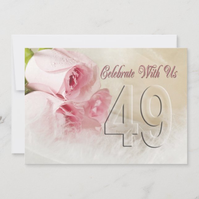 Anniversary party invitation for 49 years (Front)