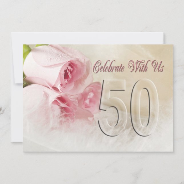 Anniversary party invitation for 50 years (Front)