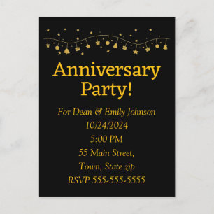 Anniversary party invitations