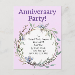 Anniversary party invitations