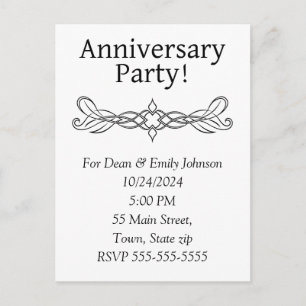 Anniversary party invitations