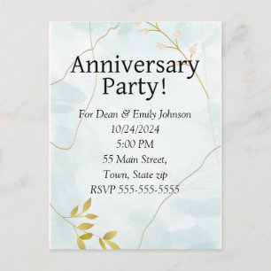 Anniversary party invitations