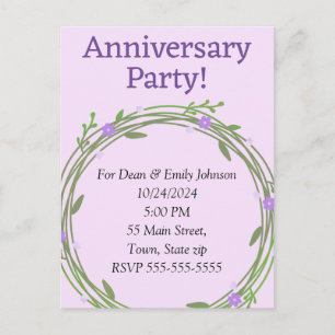 Anniversary party invitations