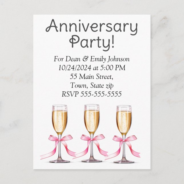 Anniversary party invitations (Front)
