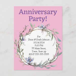 Anniversary party invitations