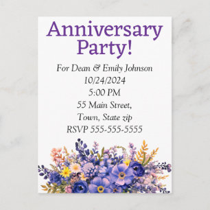 Anniversary party invitations