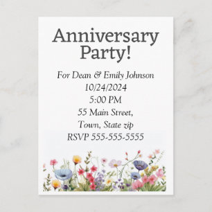 Anniversary party invitations
