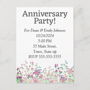 Anniversary party invitations