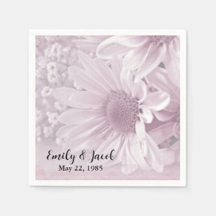 Anniversary Party Pink Daisy Napkin