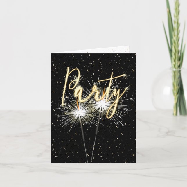 Anniversary Party Sparklers Invite  (Front)