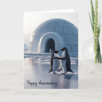 Anniversary Penguins Slow Dancing