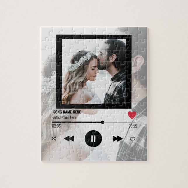 Anniversary Photo First Dance Song Couples Gift Jigsaw Puzzle (Vertical)