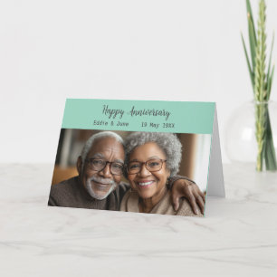 Anniversary Photo Fold Anniversary Card Sage Green