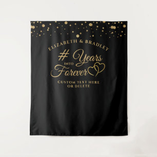 Anniversary Photo Op Backdrop Years into Forever Tapestry