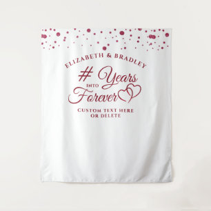 Anniversary Photo Op Backdrop Years into Forever Tapestry