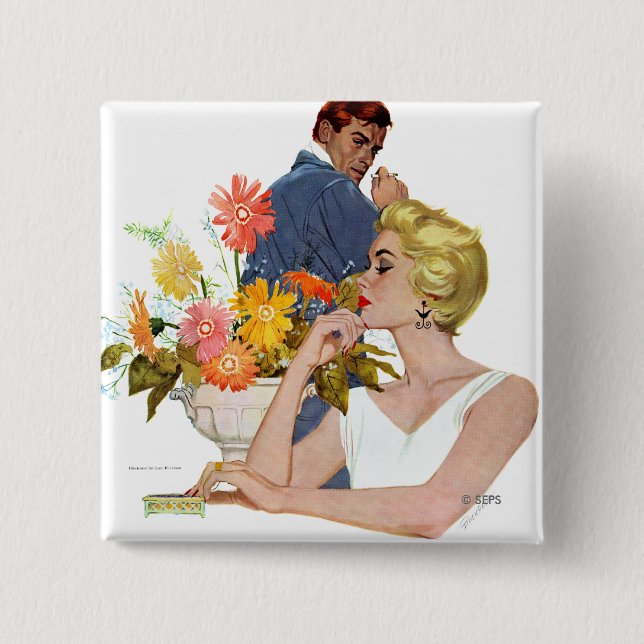 Anniversary Quarrel 2 Inch Square Button (Front)