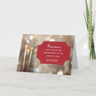 Anniversary Remembrance of Grandson at Christmas Card