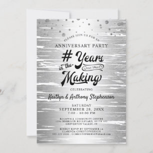 Anniversary Silver Black # YEARS IN THE MAKING Invitation