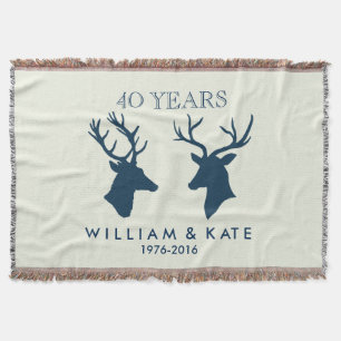 ANNIVERSARY STAG & DEER THROW BLANKET