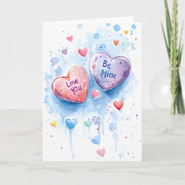 Anniversary Sweetheart Greetings Note Card (Front)