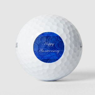Anniversary Swirls Blue  Golf Balls