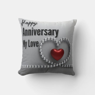 Anniversary throw pillow