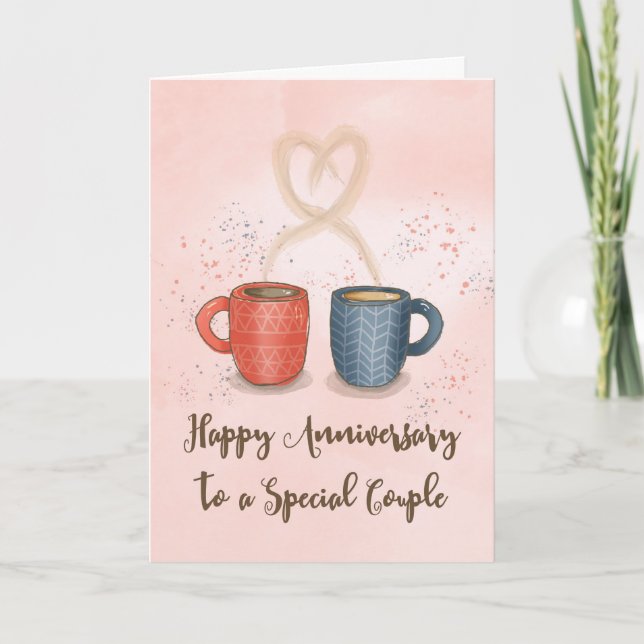 Anniversary to Couple Coffee the Perfect Blend Card (Front)