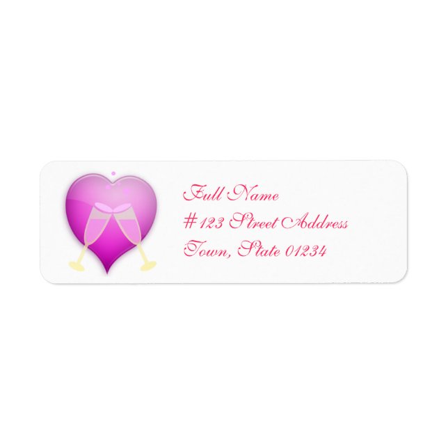 Anniversary Toast Mailing Labels (Front)