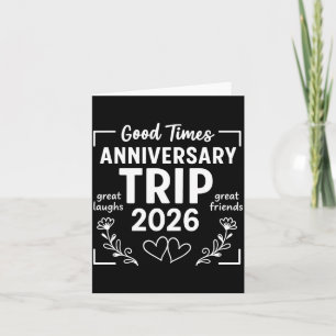 Anniversary Trip Couples Husband Wife Design Card