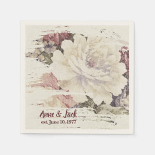 Anniversary Vintage Tapestry Rose  Napkin