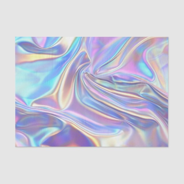 Anniversary Wedding Birthday Iridescent Fabric Tissue Paper (Front)