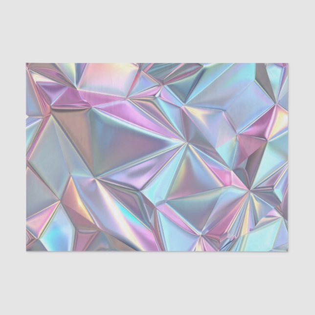 Anniversary Wedding Birthday Iridescent Metallic 3 Tissue Paper (Front)