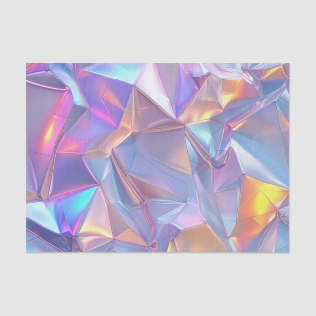 Anniversary Wedding Birthday Iridescent Metallic Tissue Paper (Front)