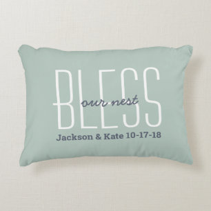 Anniversary Wedding Date Bless Our Nest Custom Accent Pillow