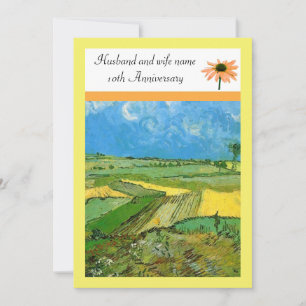 Anniversary  Wheat Fields at Auvers Invitation