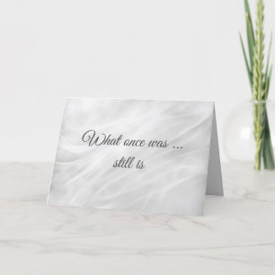 Anniversary White Marble Abstract Card
