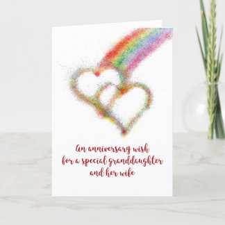Anniversary Wish for Granddaughter and Wife Card