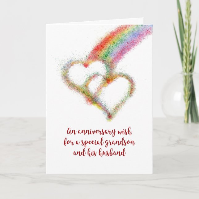 Anniversary Wish for Grandson and Husband Card (Front)